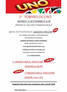 1°torneo di Uno